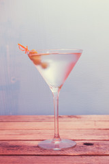white martini glass, retro processing