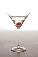 Martini with cherry