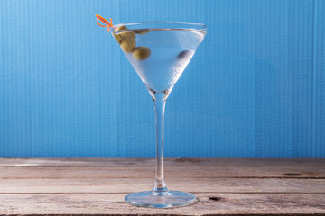 white martini glass, retro processing