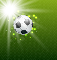 Obraz premium Football shine background with ball