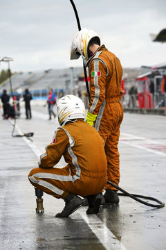 Waiting Pit Crew