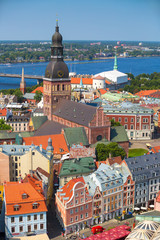 2014, July: Aerial view of Riga, Latvia