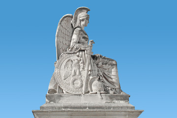 Monument of woman, France, Paris,  sitting warrior