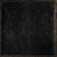 Black grunge background from distress leather texture - 71919550