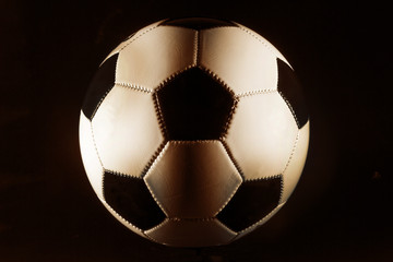 Fototapeta na wymiar Soccer ball black and white