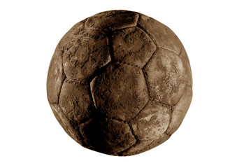 Naklejka premium Soccer ball old
