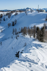 Fototapeta na wymiar View at ski station