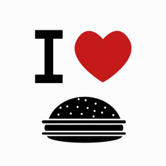 Vector food simbol on white background.