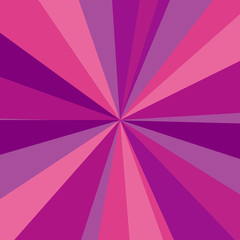 Purple, red and pink rays background. Vector illustration for
