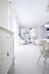 Bright white house interior