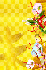 未　年賀状　背景