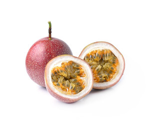 Passion fruit isolated on white background