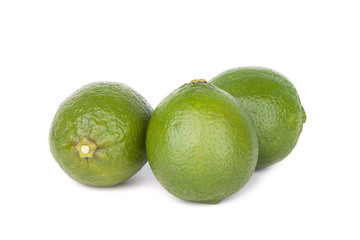 Citrus lime fruit isolated on white background