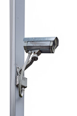 Security Camera or CCTV isolate on white background .