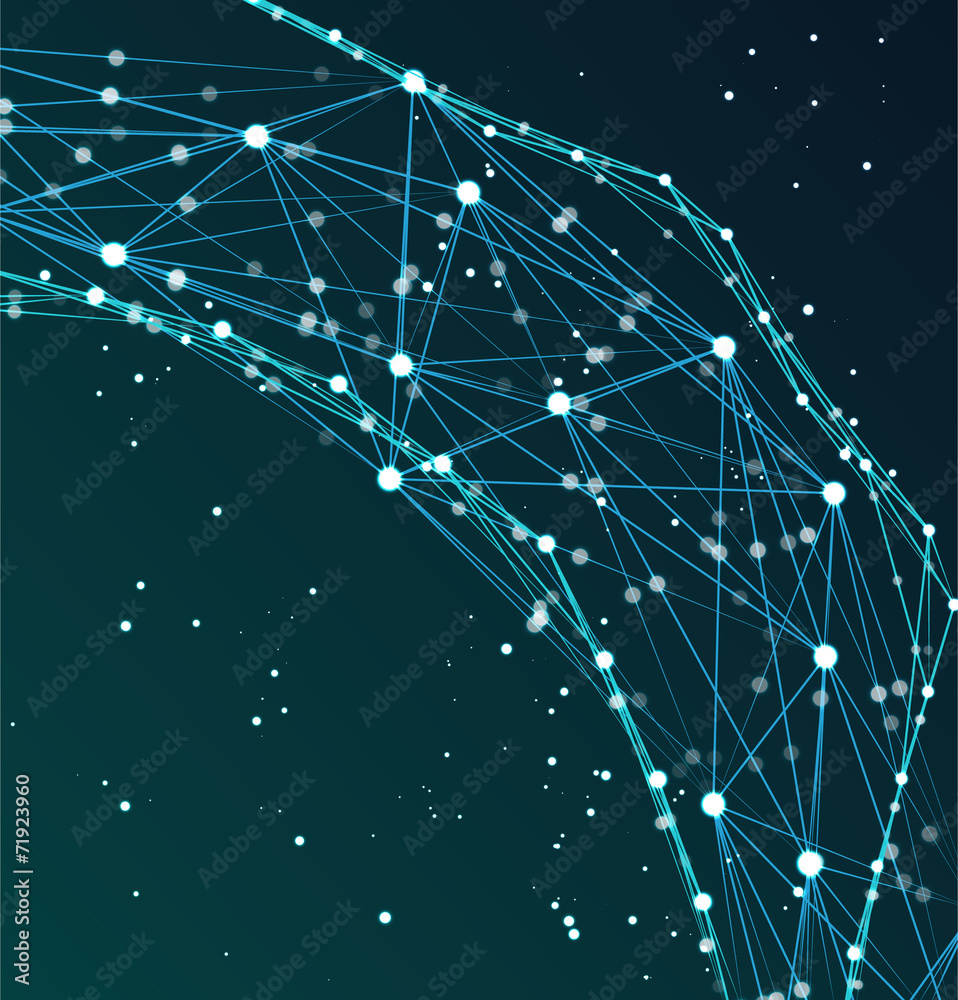 Canvas Prints abstract poster technological network