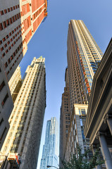 Fototapeta na wymiar Skyscrapers of Lower Manhattan