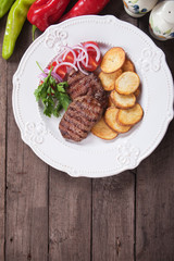 Grilled beef steak