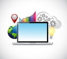 seo computer concept illustration