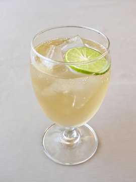 Glass of Ginger Ale with Ice