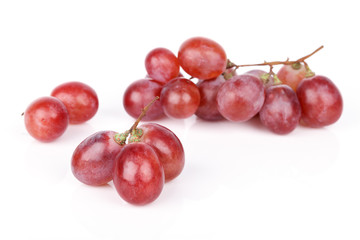fresh red grape isolated on white