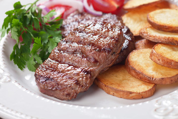 Grilled beef steak