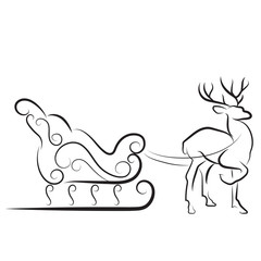 Reindeer and sleigh