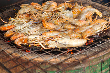 Grilled prawns