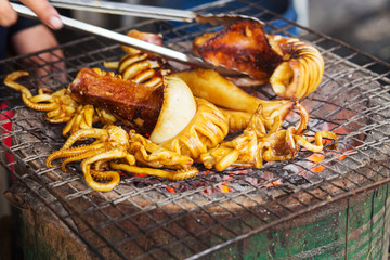 Grilled squid
