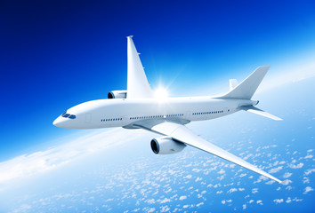 Airplane mid in the air