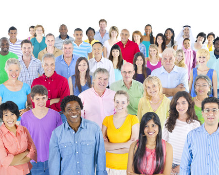 Large Multi-ethnic Group Of People