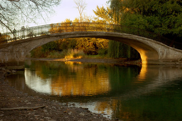 Fototapeta na wymiar Michigan Park Walk Bridge