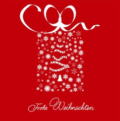"Frohe Weinachten" weihnachtliches Paket