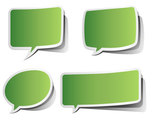 Green Peeling Speech Bubbles © Giraphics