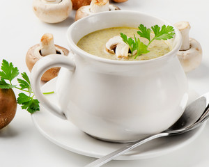 Creamy mushrooms  soup