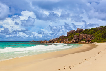 Tropical beach at Seychelles