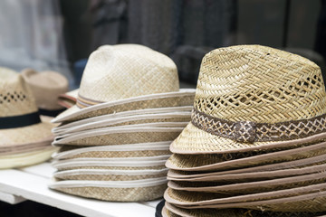 Hats in shop