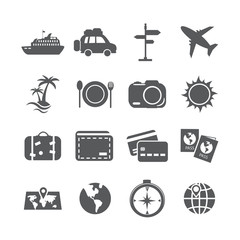 travel and tourism icon set, vector eps10