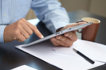 businessmen with digital tablet