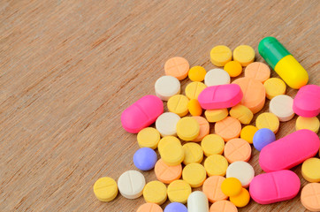 colorful medicine capsule pill