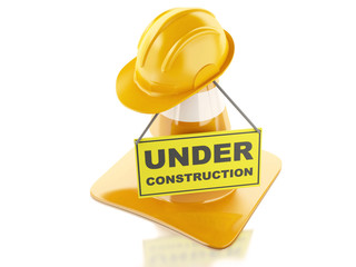 Under construction concept. 3d illustration