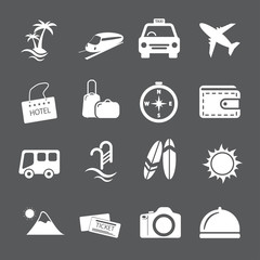 travel and vacation icon set, vector eps10