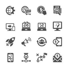 seo and marketing icon set, vector eps10