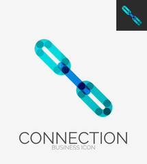 Minimal line design logo, chain icon