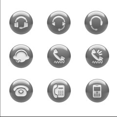 Contact Icons isolated on white