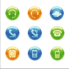 Contact Icons isolated on white