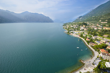 Fototapeta premium Aerial View of Garda Lake