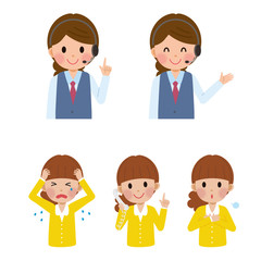 オペレーター　女性　表情