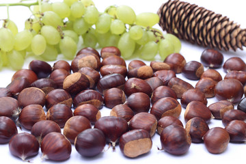 Chestnuts and grapes