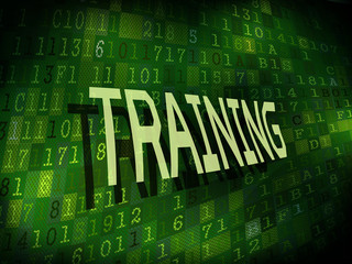 training word isolated on digital background