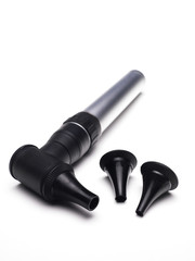 Otoscope on white